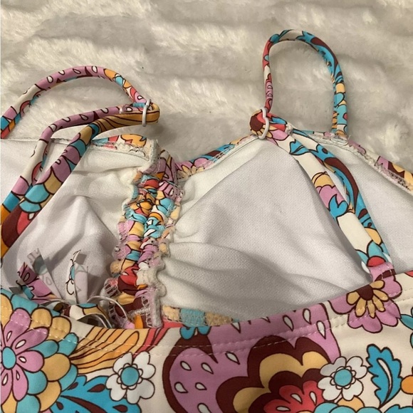 HOBIE Girls Cutout One-piece‎ Swimsuit Girl's sz 14 Multi NWT - Picture 6 of 11